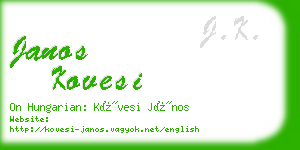 janos kovesi business card